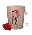 Naturholz Urne - Linde s34 - für alle Bestattungsarten, Handbemalt